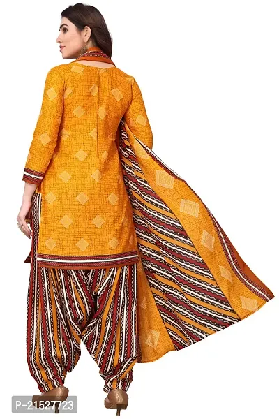 Rajnandini Yellow Cotton Printed Dress Material with Dupatta-thumb2