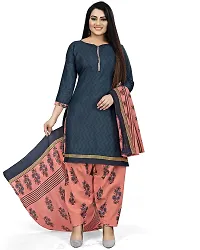 Rajnandini Pista Green And Navy Blue Cotton Printed Unstitched Salwar Suit Material (Combo Of 2)(Joplvsm4102-Vsm4136)-thumb3