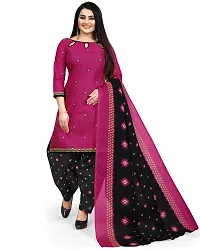 Rajnandini Olive Green And Magenta Cotton Printed Unstitched Salwar Suit Material (Combo Of 2)(Joplvsm2013-Vsm4125)-thumb2