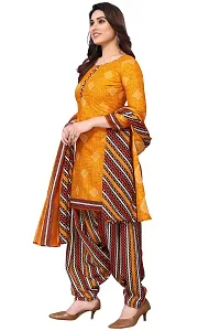 Rajnandini Yellow Cotton Printed Dress Material with Dupatta-thumb2