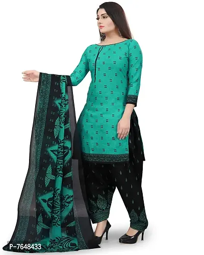 Green Cotton Dress Material Unstitched Dress Material For Women-thumb3