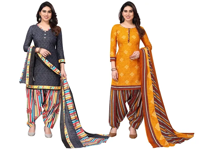 Stylish Women Unstitched Dress Material (Combo of 2)