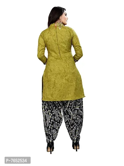 Rajnandini Women Light Green And Black Cotton Printed Unstitched Salwar Suit Material (Combo Of 2)-thumb3