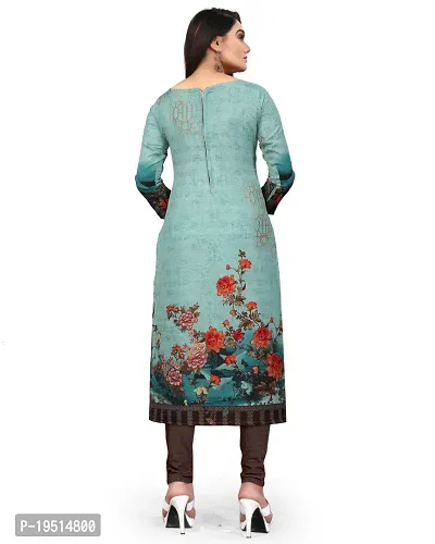 Elegant Green Cotton Printed Dress Material With Dupatta For Women-thumb3