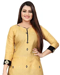 Elegant Beige Cotton Printed Dress Material With Dupatta For Women-thumb4