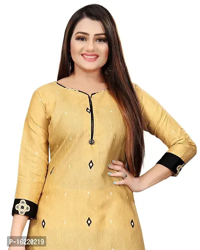 Elegant Beige Cotton Printed Dress Material With Dupatta For Women-thumb5