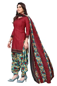 Rajnandini Womens Maroon Cotton Printed Unstitched Salwar Suit Material-thumb2