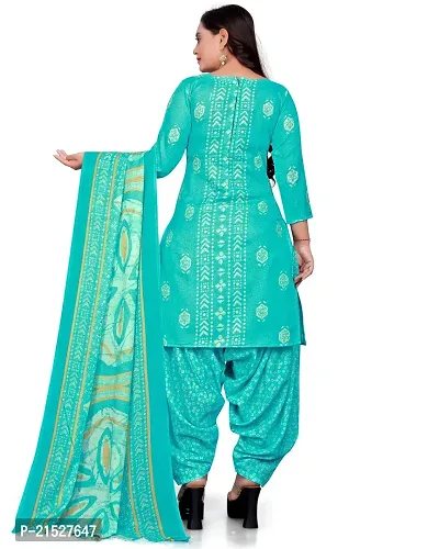 Rajnandini Green Cotton Printed Dress Material with Dupatta-thumb2