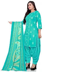 Rajnandini Green Cotton Printed Dress Material with Dupatta-thumb3