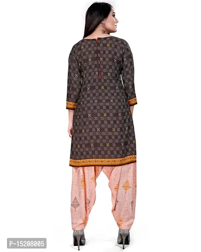 Rajnandini Women Brown Cotton Printed Unstitched Salwar Suit Material (Joplpdp1091)-thumb5