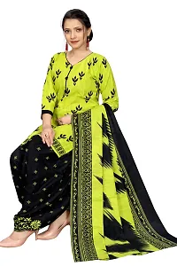 Beautiful Yellow Cotton Blend Kurta Bottom and Dupatta Set For Women-thumb3