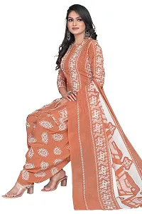 Elegant Multicoloured Cotton Printed Dress Material With Dupatta For Women-thumb2