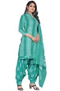 Rajnandini Green Cotton Printed Dress Material with Dupatta-thumb2