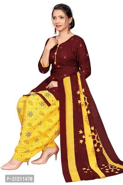 Elegant Maroon Cotton Printed Straight Kurta, Bottom And Dupatta Set For Women-thumb4