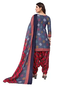 Rajnandini Womens Navy Blue Cotton Printed Unstitched Salwar Suit Material-thumb3