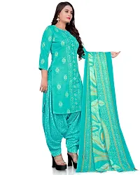 Rajnandini Green Cotton Printed Dress Material with Dupatta-thumb2