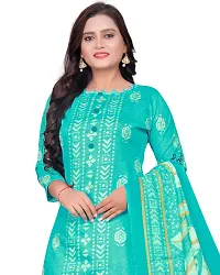 Rajnandini Green Cotton Printed Dress Material with Dupatta-thumb4