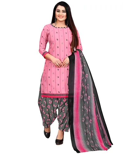 Stylish Cotton Printed Dress Material with Dupatta