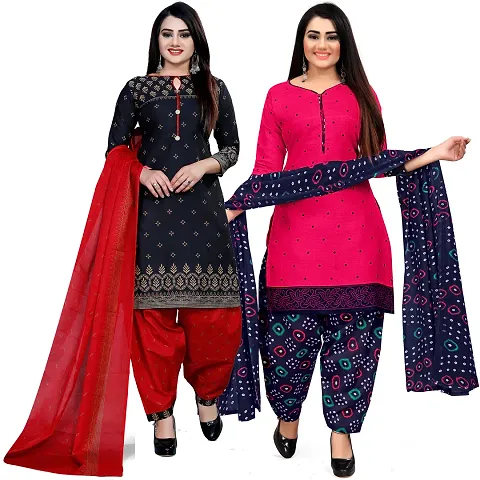 Rajnandini Light And Unstitched Salwar Suit Material (Combo of 2)