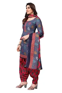 Rajnandini Womens Navy Blue Cotton Printed Unstitched Salwar Suit Material-thumb2