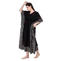 Hand Block Print Cotton Kaftan Black-thumb3