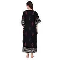 Hand Block Print Cotton Kaftan Black-thumb1