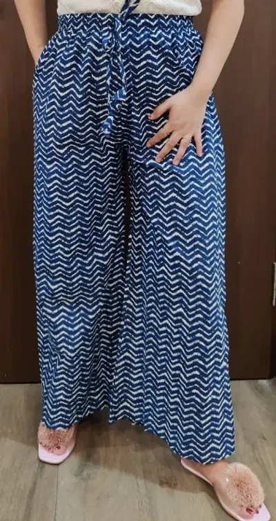 Trendy Printed Cotton Trouser for Women