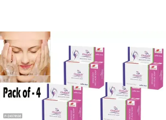 Clinfresh Anti Acne Soap For Soft And Glowing Skin Pack Of 4