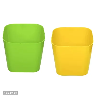 Stylish Flower Pot Set Rectangle 6 Inch Wide Pack Of 2