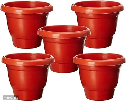 Stylish 8 Inch Round Gamla Planter Modern Pound Decorative Gardening Pot Plants For Garden Balcony Flowering Pot Pack Of 5