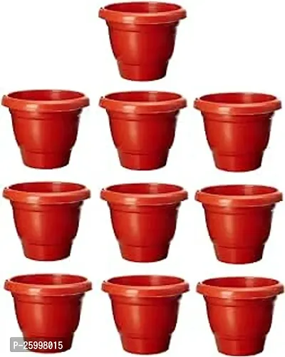Stylish 8 Inch Round Gamla Planter Modern Pound Decorative Gardening Pot Plants For Garden Balcony Flowering Pot Pack Of 10
