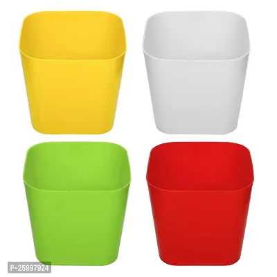 Stylish Flower Pot Set Rectangle 6 Inch Wide Pack Of 4-thumb0
