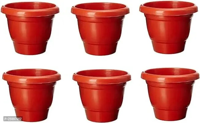 Stylish 8 Inch Round Gamla Planter Modern Pound Decorative Gardening Pot Plants For Garden Balcony Flowering Pot Pack Of 6