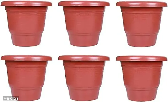 Stylish 8 Inch Brick Gamla Planter Modern Pound Decorative Gardening Pot Plants For Garden Balcony Flowering Pot Pack Of 6