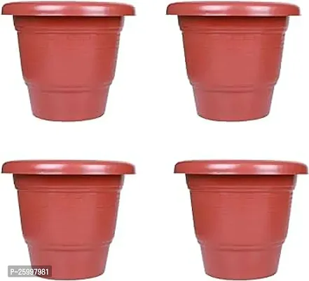 Stylish 8 Inch Brick Gamla Planter Modern Pound Decorative Gardening Pot Plants For Garden Balcony Flowering Pot Pack Of 4