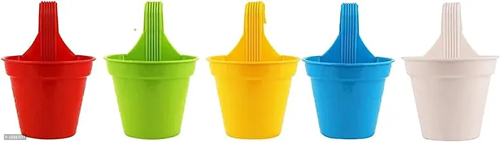 Stylish Plastic Small Hook Hanging Pot Multicolor 20 5 X 14 5 X 8 5 Cm Fp 13 Small Hook Pot 5-thumb0