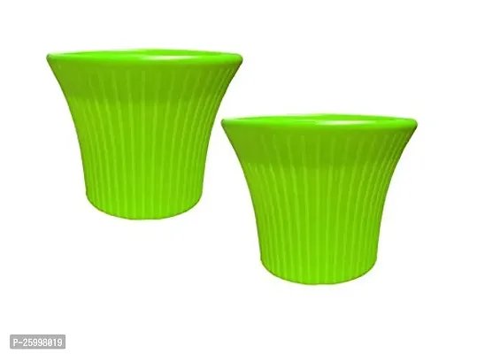 Stylish Sunrise Flower Pot Indoor Outdoor Planter Pack Of 2 Green-thumb0