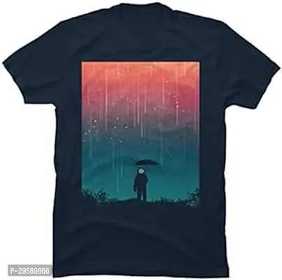 Reliable Black Cotton Printed T-Shirt For Men-thumb0