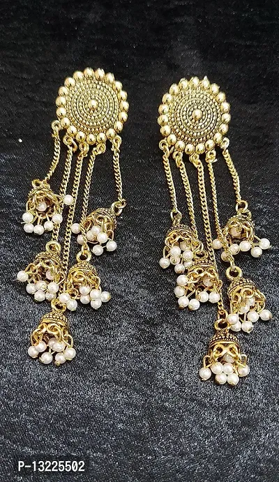 Buy Modern Long Jhalar Style Earrings Jhumka With Pearls For Women green pink Online In India At Discounted Prices