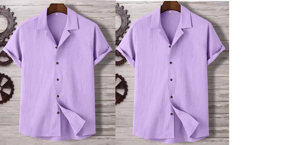 Comfortable Cotton Short Sleeves Casual Shirt 