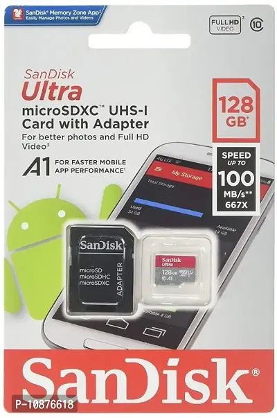 SanDisk Ultra microSD UHS-I Card 128GB, 90MB/s R WITH ADAPTER-thumb0