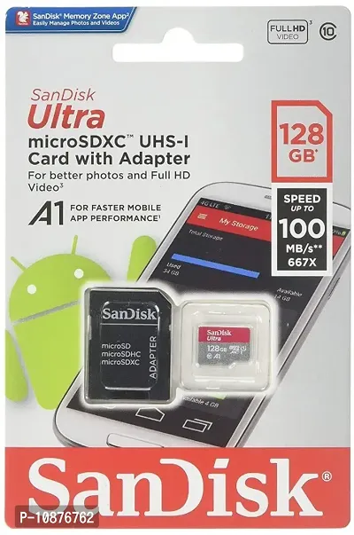 SanDisk Ultra microSD UHS-I Card 128GB, 98MB/s R WITH ADAPTER-thumb0