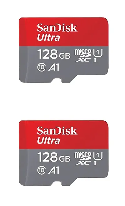 SanDisk Ultra microSD PACK OF 2 COMBO UHS-I Card 128GB, 140MB/s R WITH ADAPTER