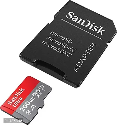 SanDisk 200GB Ultra microSDXC UHS-I Memory Card with Adapter - 100MB/s, C10, U1, Full HD, A1, Micro SD Card - SDSQUA4-200G-GN6MA-thumb0