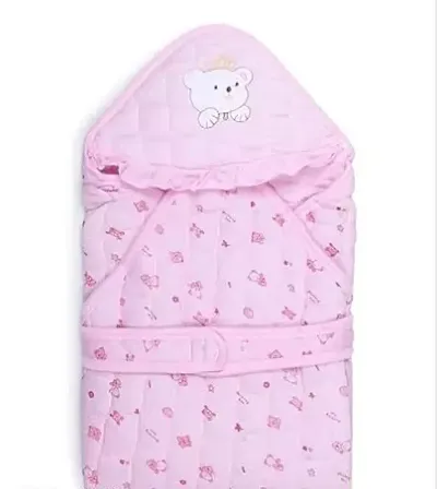 Comfortable Pink Cotton Printed Blanket For Babies