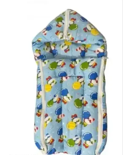 Comfortable Blue Cotton Printed Blanket For Babies