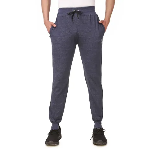 Stylish Blend Solid Regular Track Pants For Men