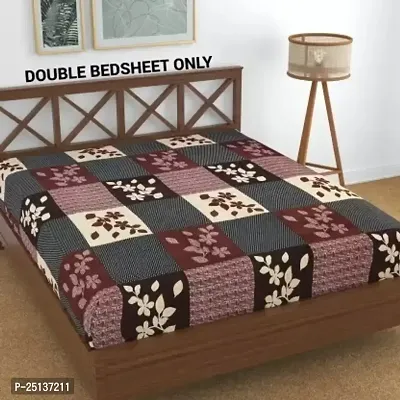 Comfortable Microfiber Printed Double Bedsheet