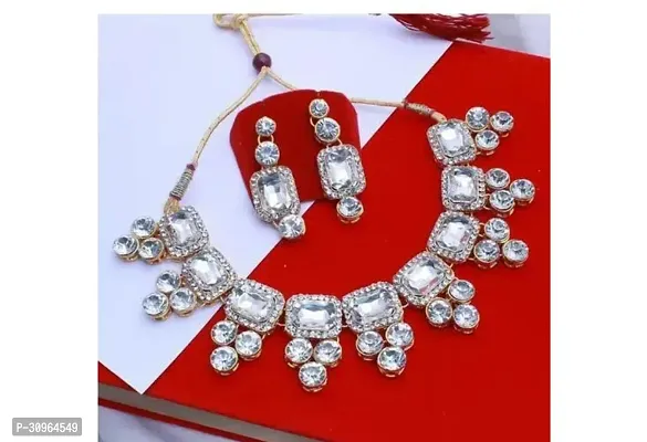 Stylish Golden Alloy Beads Jewellery Set For Women-thumb0