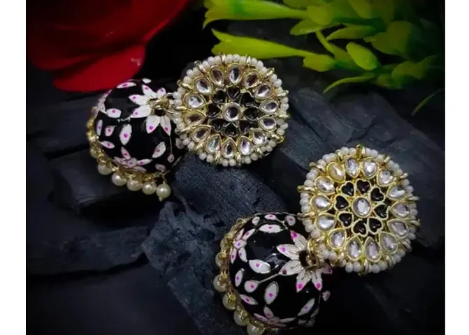 Stylish Alloy Jhumkas Earrings For Women